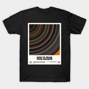 minimal_How to Train Your Dragon  Warp Barcode Movie T-Shirt